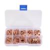 200 Pcs Flat Washers M5 M6 M8 M10 M12 M14 Copper Sealing Rings Gasket Assortment Kit