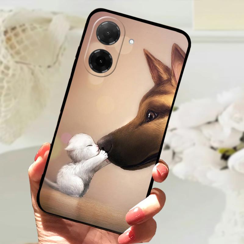 Чехлы для Poco C71 4G Бампер Мягкая ТПУ Задняя крышка Чехол для Xiaomi Redmi A5 4G Мультяшное Животное Ударопрочный Силиконовый Funda Capa