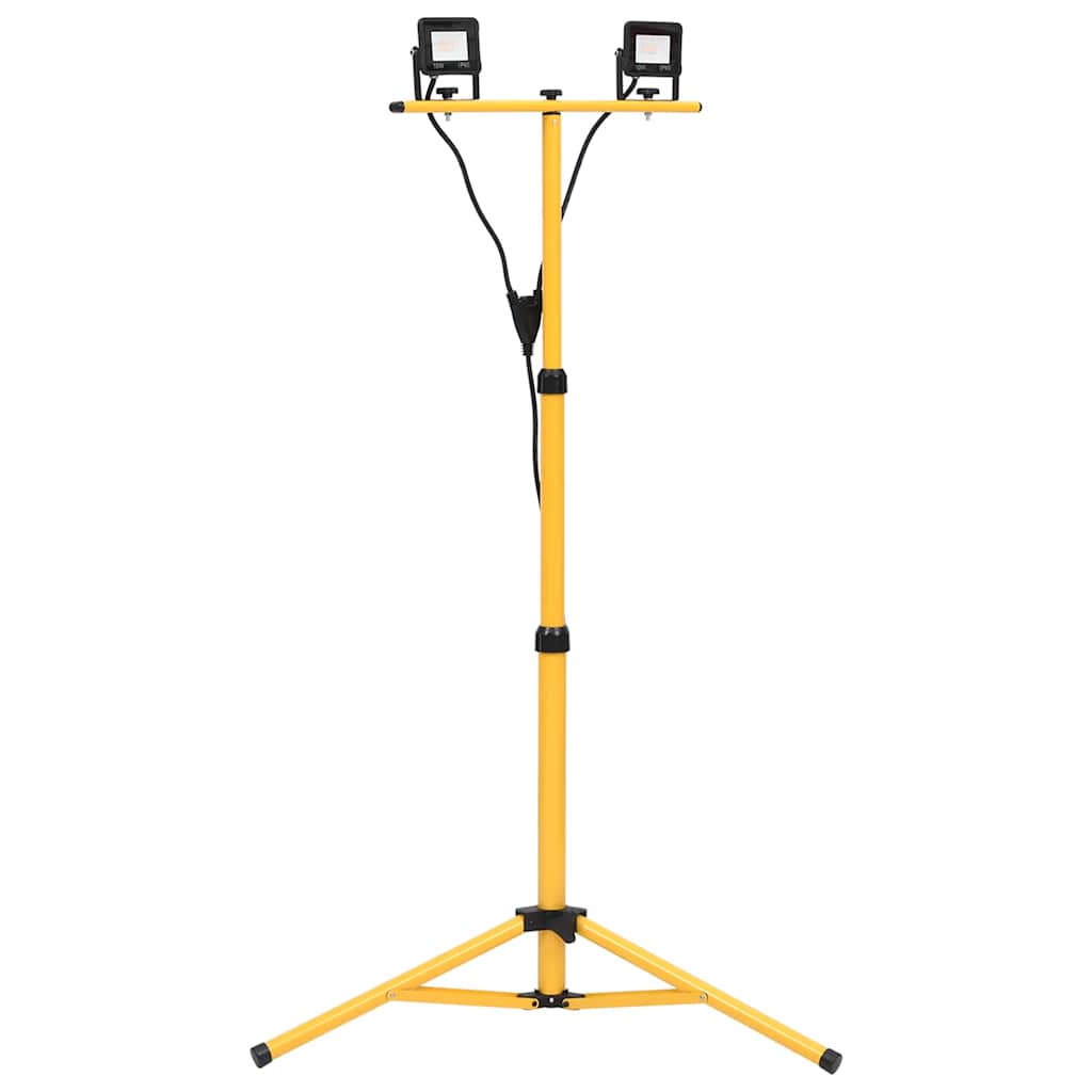 LED Floodlight with Tripod 2*10 W Warm White