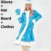 Costume Santa Christmas Set With Hat Beard And Gloves Bag For Festive Events