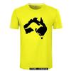 Cool Australia Map Kangaroo T Shirt Men Cotton Oneck Hip Hop Tops Harajuku Streetweaarr Australia Tshirt