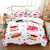 Bedding Set Pink Love Heart Duvet Cover Boy, Kid's Fashion Quilt Cover Girls Room Cute Sweets Bedding King/Queen Duvet Cover Set