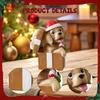 Miniature Chrismas Dog Figurine Christmas Decorations Puppy Ornament Resin Sculpture for Home Desk