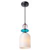 Lampa Wisząca Dekoracyjna Biały Szklany Klosz Ozdobne Elementy 1Xe27 15W Tropea Light Prestige