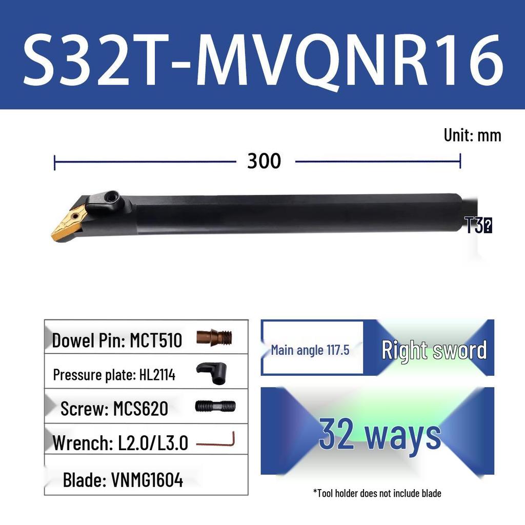 Ромбический острый CNC держатель инструмента S20R/S25S/S32/S40-MVQNR/L16 Внутренний с запрессовкой