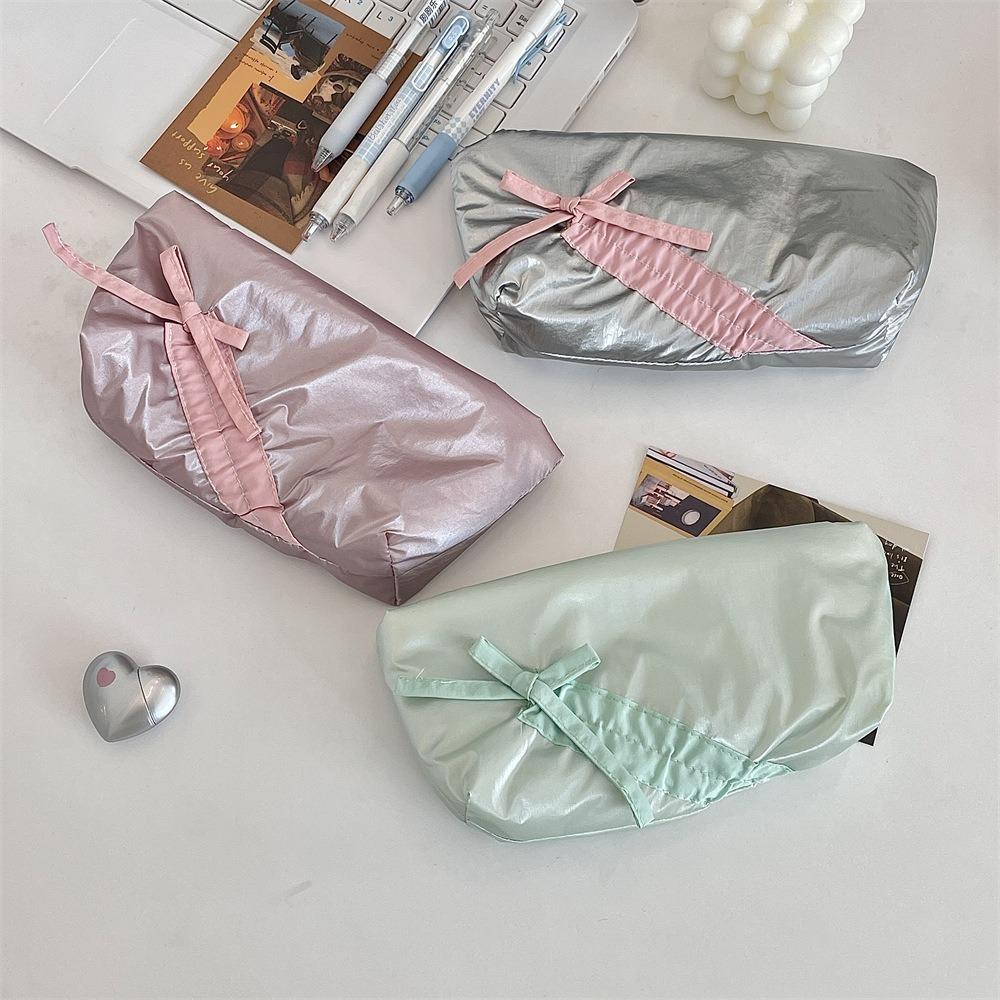Large capacity Bowknot Pencil Case Cute Bow Students Stationery Pouch Students