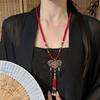 Pearl Horse Face Skirt Necklace Tang Ming Song Dynasty Long Tassel Necklace  Women