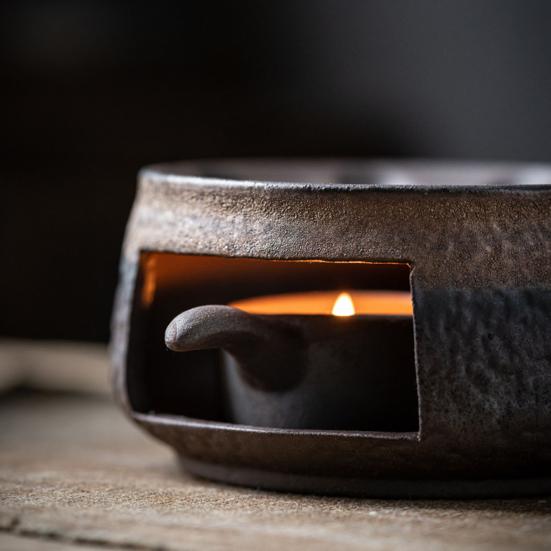 Керамическая грелка для чая, свечная плита для подогрева с подставкой для чайника, диффузор для ароматерапии для подогрева чая, раскрытия аромата, домашний офис, декор для медитации