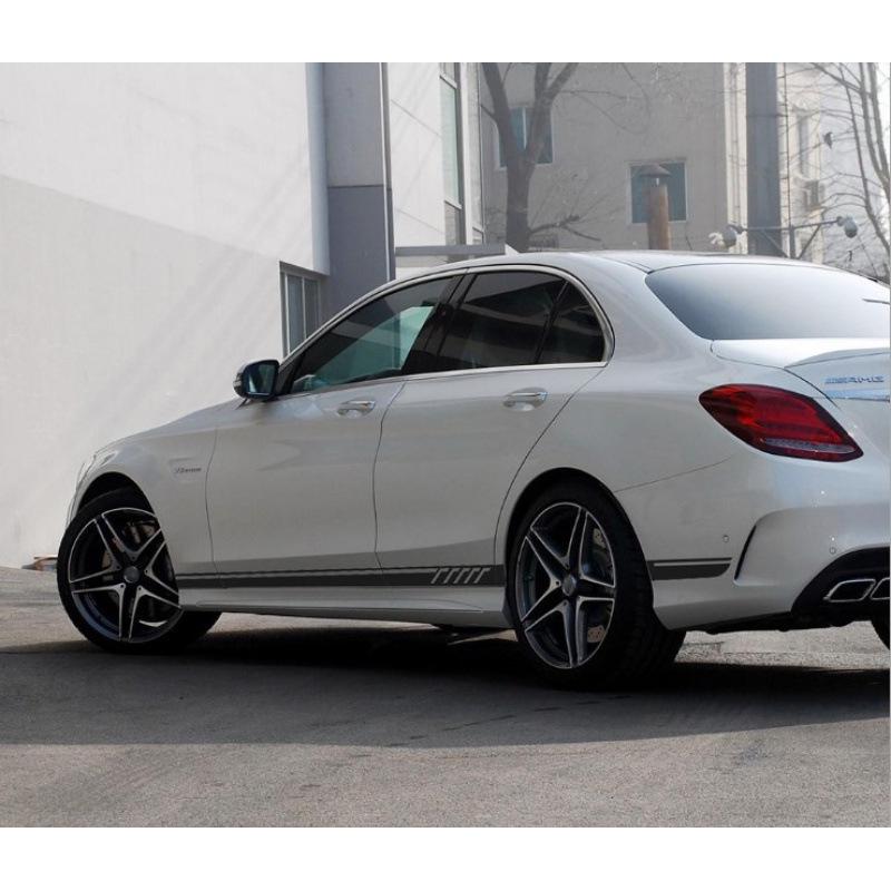 Пользовательские боковые юбки Mercedes-Benz Stripes: Наклейки на кузов для скрытия царапин
