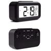 Battery Powered LCD Alarm Clock TEMP Date Week 3 Alarms Backlight Snooze Table Clock Night Vision Function12/24H Digital Clock