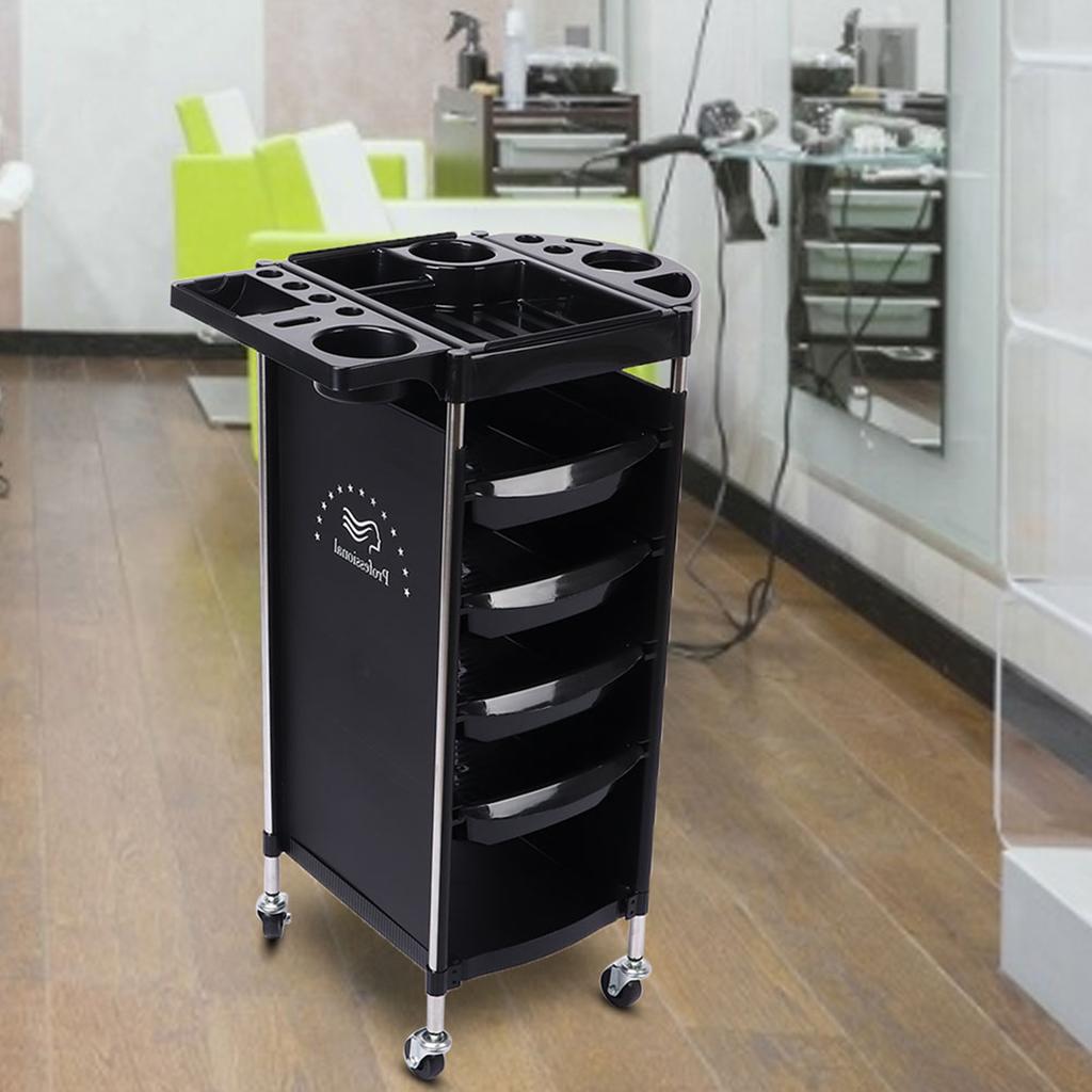 6 Layers Multi Functional Hair Salon Tool Storage Cart Trolley with Universal Wheels