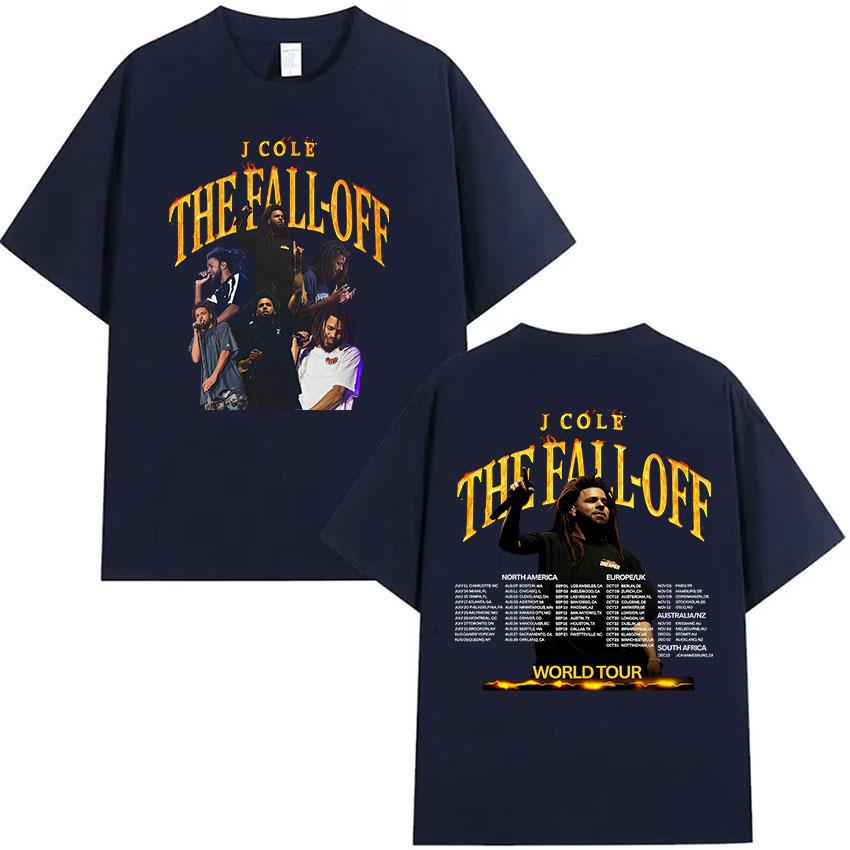 J.Cole The Fall Off World Tour 2026 Graphic T Shirt Unisex's Hip Hop Pop Music Short Sleeve T-shirt Vintage Cotton Tees Streetwear
