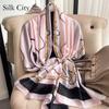 High-quality Luxurious Silk Scarves Headband Scarfs Neck Scarf For Women Chain Silk Scarf Women's Decorative Shawl