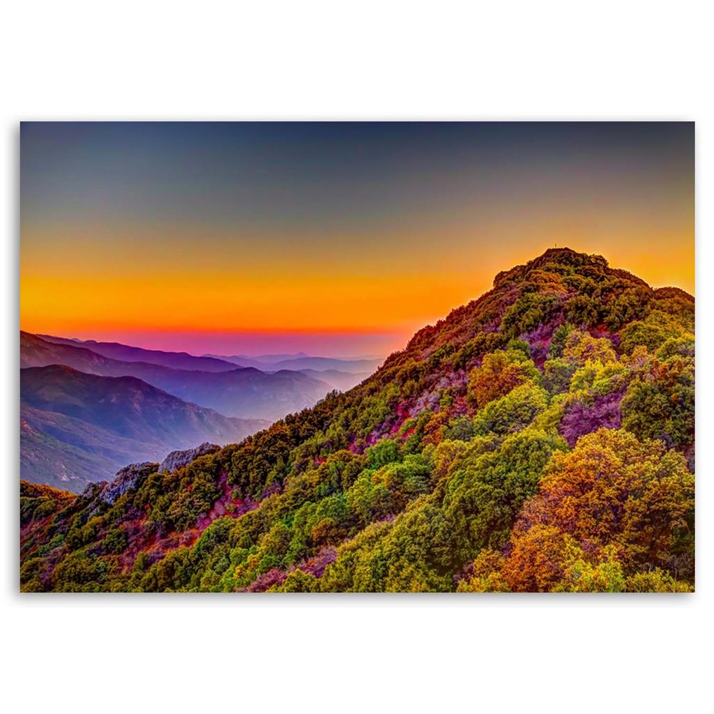 Canvas Print, Coloured Hills