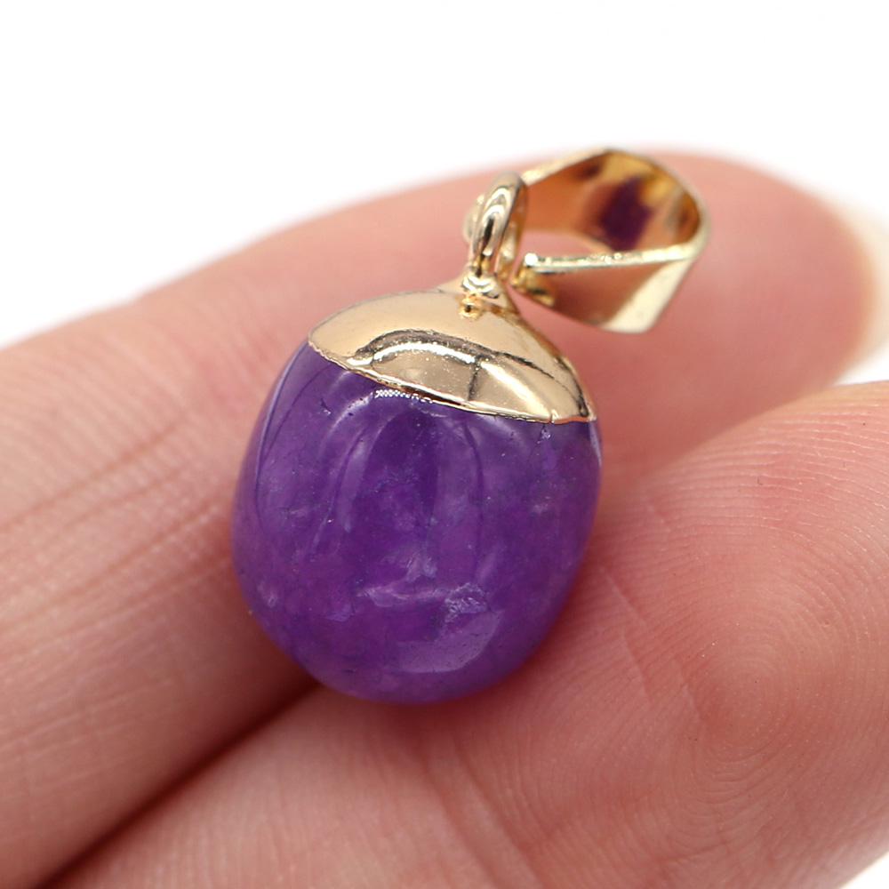 1 шт. в партии кулон из натурального камня Кристалл Розовый Кварц Аметист Лазурит Агат Подвески для изготовления ювелирных изделий DIY Ожерелье Серьги Аксессуары 13x18 мм