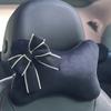 Автомобильная подушка-подголовник для шеи, подушка для шеи автомобильного сиденья из хлопка с памятью, дышащая подушка для поддержки головы и шеи из хрустального бархата для сна