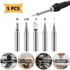 5Pcs I+B+K+2.4D+3C Soldering Iron Pure Copper 900M Soldering Iron Head Set Inside Hot Bare Copper Electric Soldering Iron Tip