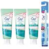 Ora2 Me Stain Clear Paste, Floral White Tea (Whitening Toothpaste for Teeth Whitening, Stain Removal, and Bad Breath) 125g X 3 Count + Toothbrush Incl