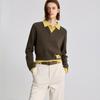 LILY Color Match Fake Two Knitted Sweaters