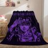 JOJO New 2D Print Flannel Blanket, Anime Graphic for Sofa Bed, Cozy Travel Picnic Essentials Wrap_LIAN