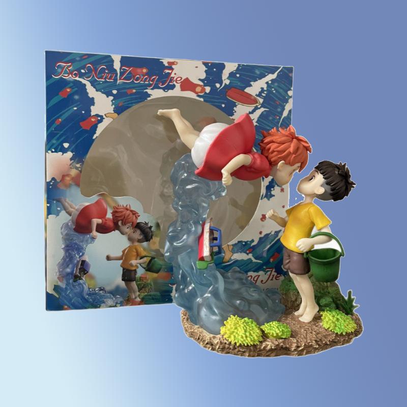 Anime Action Figure Ponyo On The Cliff Figure Ponyo Sousky Seagal Figure Pvc Gk Statue 15cm Model Doll Collection Toy Kid Gift