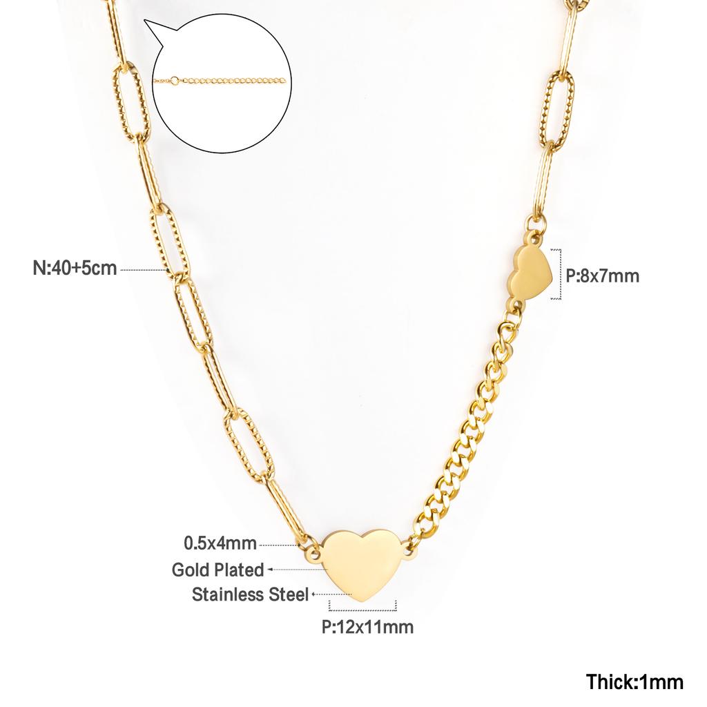 Dainty Shell Jewelry Gold Plated Necklace Women Custom Engraving Pendant Necklace Fashion 316L Stainless Steel Heart Necklaces