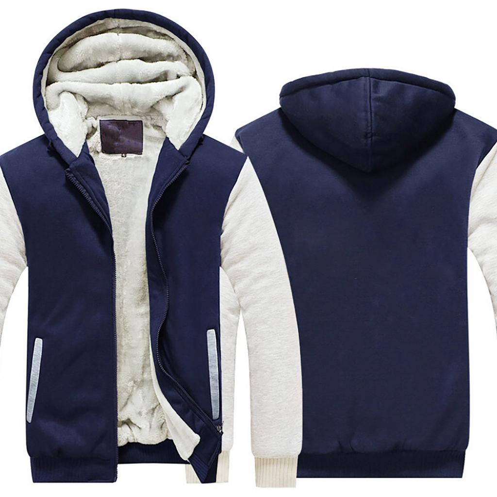 Мужская осенне-зимняя новая модная свободная повседневная плюшевая куртка контрастного цвета