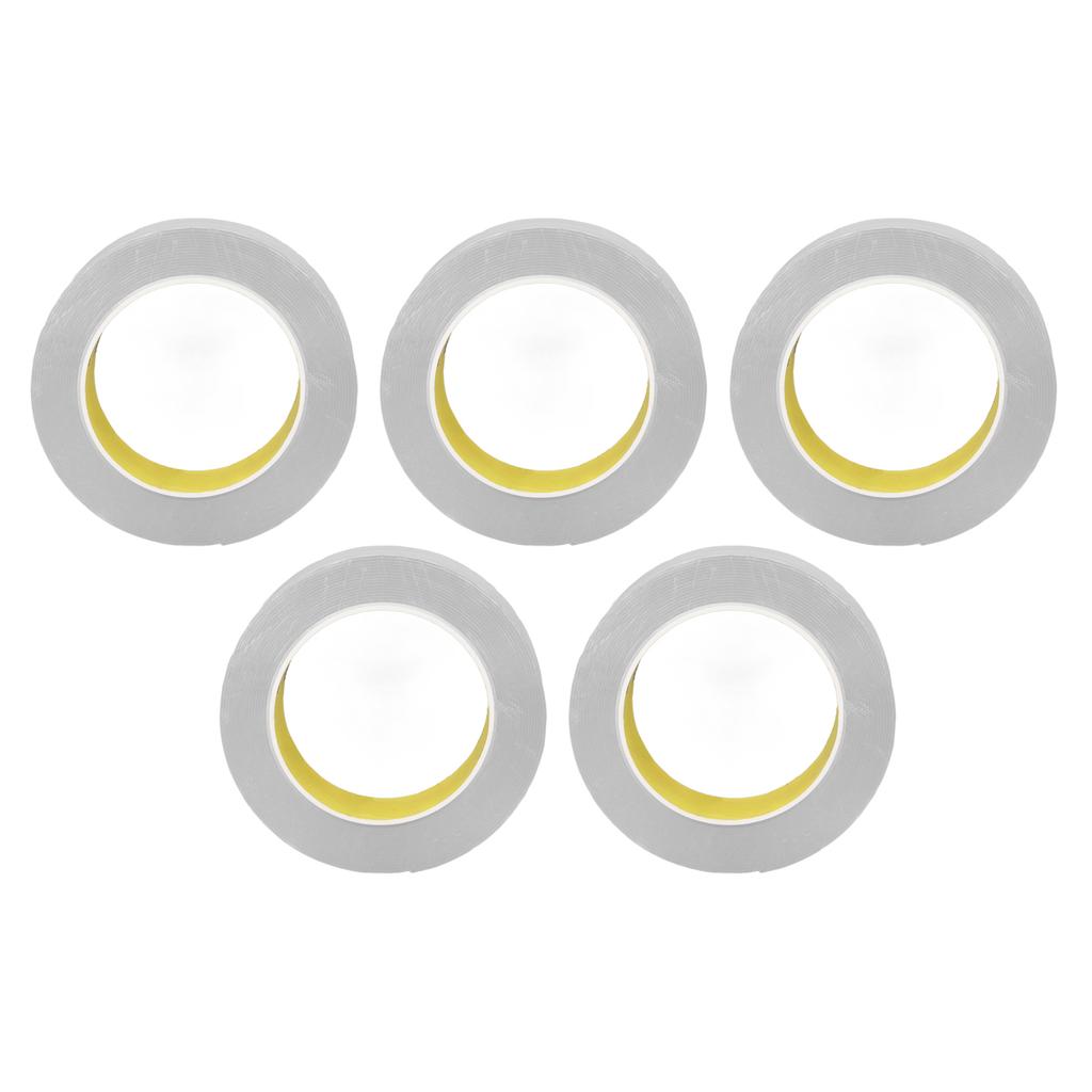 Double Sided Mounting Tape, 5 Rolls X 16.4 Feet, Strong Waterproof Tape for Hanging Pictures, Wall Decorations, Carpets, with High Quality Acrylic Mat