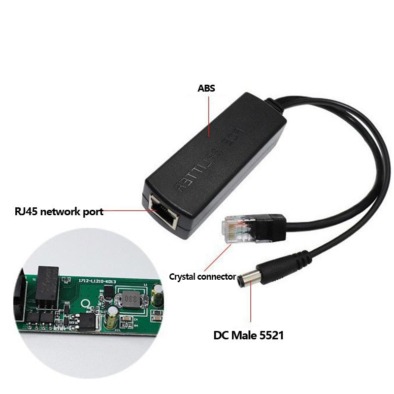 New POE Splitter 24V/48V to 12V/5V IEEE 802.3af Output Power Over Ethernet Splitter Adapter Security System (Plug and Play)