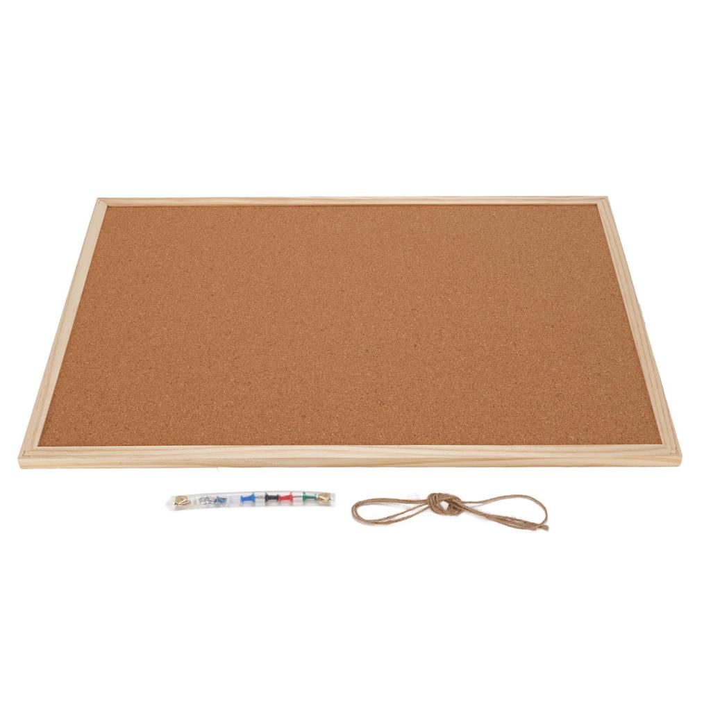 Пробковая доска 40x60см Двусторонняя Деревянная рама Пробковая доска для объявлений для Офиса Школы Дома