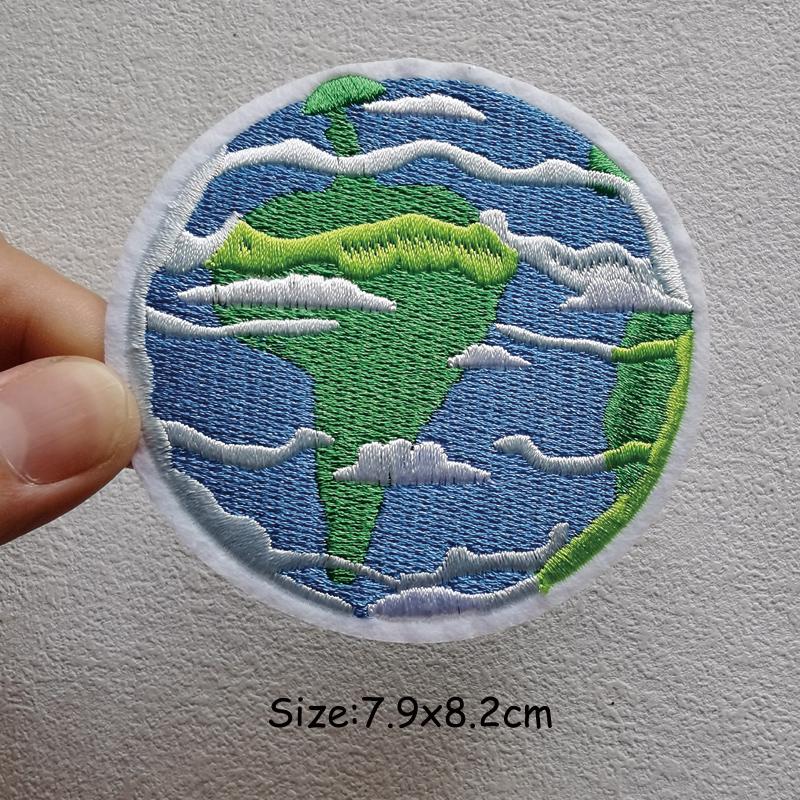 DIY UFO Patch Iron On Patches On Clothes Heat-adhesive Embroidered Patches For Clothing Alien Patch For Clothes Jackets