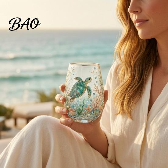 Garden Style Tea Cup Morning Glass Cup, Hummingbird Flower Pattern Tumbler with Gold Rim, Nature Elegant Edge Themed Glassware for Coffee Juice