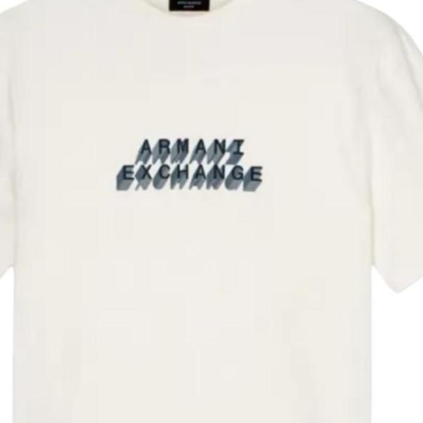 Armani Exchange SS26 Пуловер с круглым вырезом Футболка с принтом букв с коротким рукавом Мужские топы XM002779-AF10358-U0009