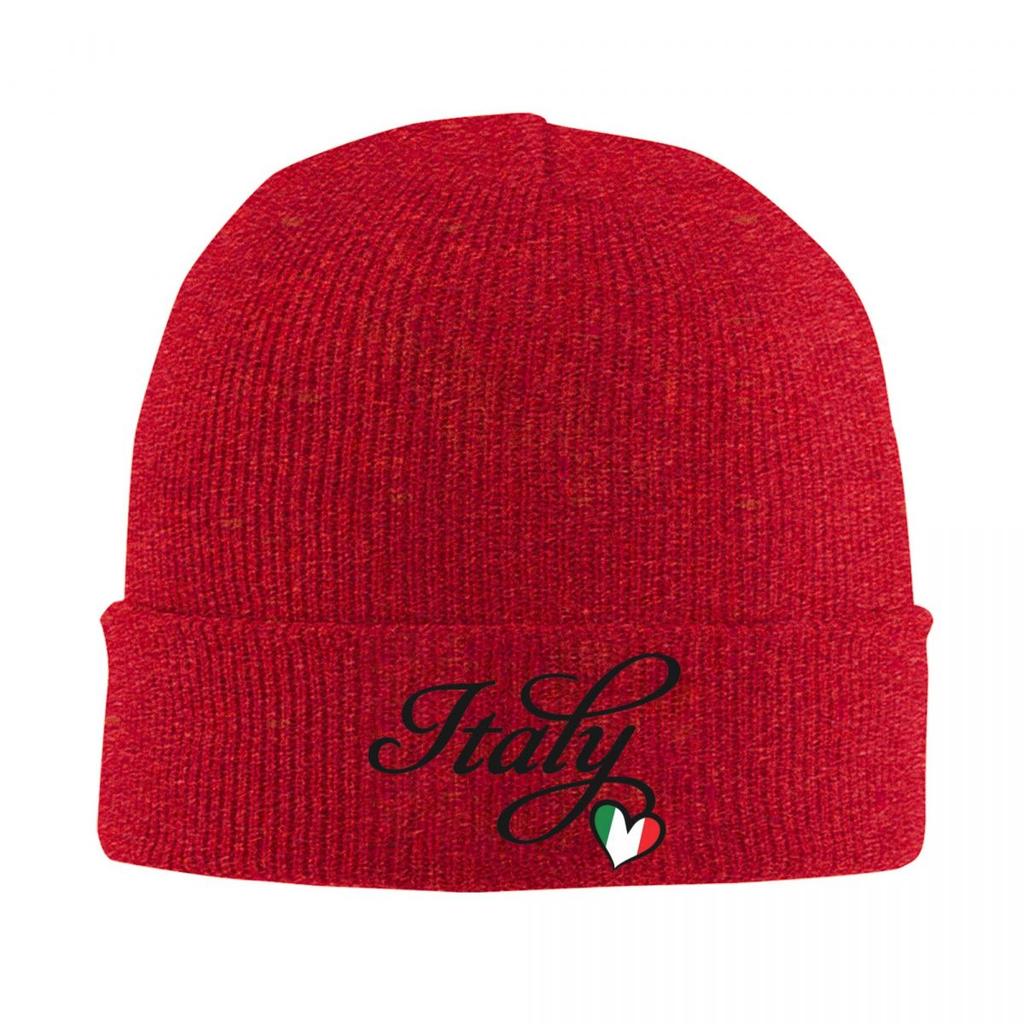Italia Warm Knitted Cap Fashion Bonnet Hat Autumn Winter Outdoor Beanies Hats for Unisex Adult