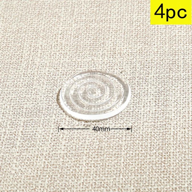 4pcs Silicone Anti-moving Table Foot Mat Bed Foot Anti-slip Fixator Bed Leg Table Corner Table Sofa Transparent Furniture Gasket