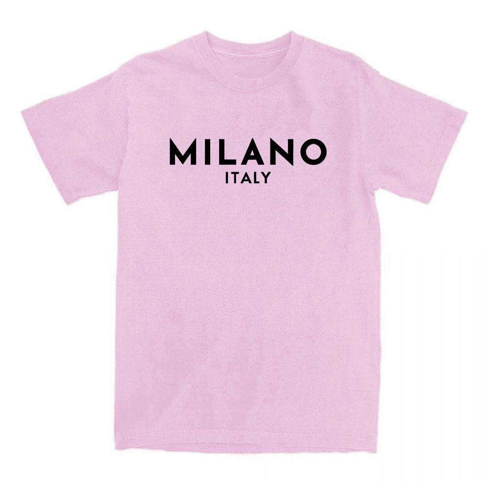 Футболки Milano Fashion City из мягкого хлопка, летние футболки унисекс с коротким рукавом, эстетичные футболки с графикой