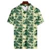 Мужская летняя рубашка для гольфа с принтом «Гавайи», с короткими рукавами, повседневная модная рубашка для мужчин