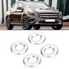KIMISS 4pcs Aluminum Alloy Door Lift Lock Pin Knob Ring Trim Cover Frame Benz