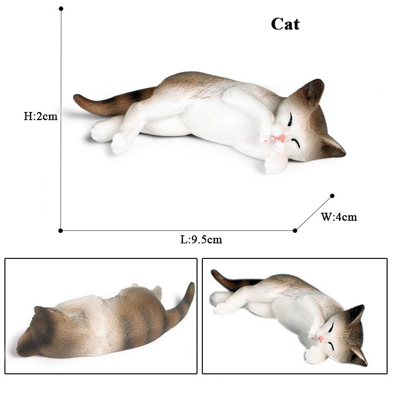 Oenux Кошачий игровой комплекс Китти Бобтейл Сиамский Сфинкс Регдолл Модель Фигурка Фигурка Милое украшение Домашнее животное Детская игрушка Подарок