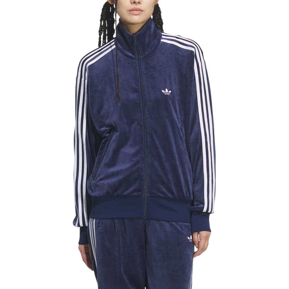 adidas Оригинальная мужская/женская спортивная куртка с длинным рукавом Originals Firebird FB TT, с воротником-стойкой, свободного кроя, из флиса, унисекс, KQ5475