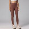 New Lycra nude sports leggings women's summer wear fitness leggings high waist belly peach hip yoga pants