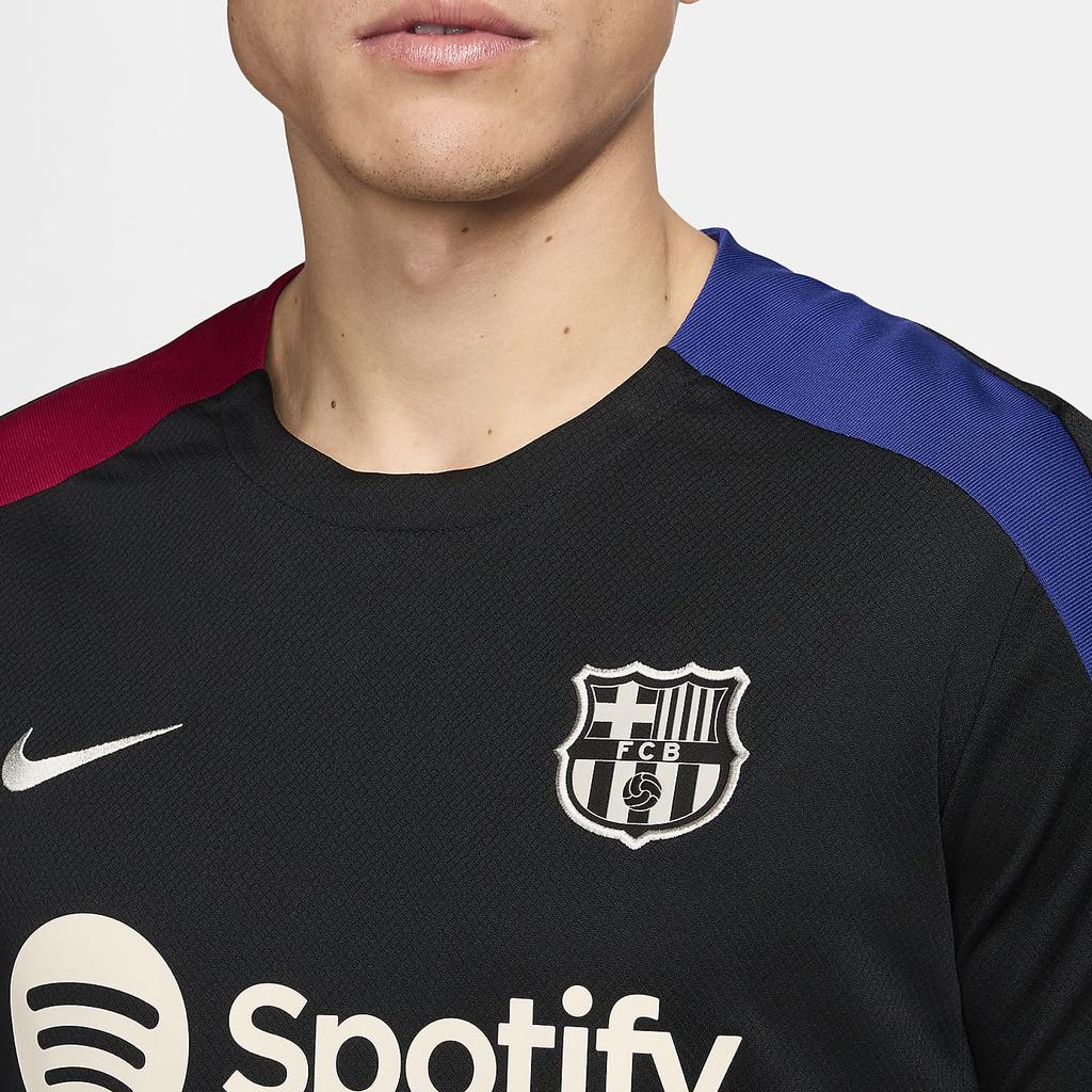 Новый мужской трикотажный топ Nike Fc Barcelona Strike с коротким рукавом Nike Dri FIT для футбола FN9816-011
