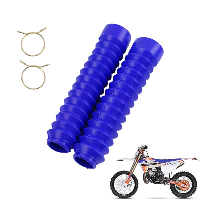 LINGQI RACING Motorcycle Front Fork Shock Dust Covers Gaiters Boots Rubber Protector Boot For Dirt Pit Bike Off Road Universal