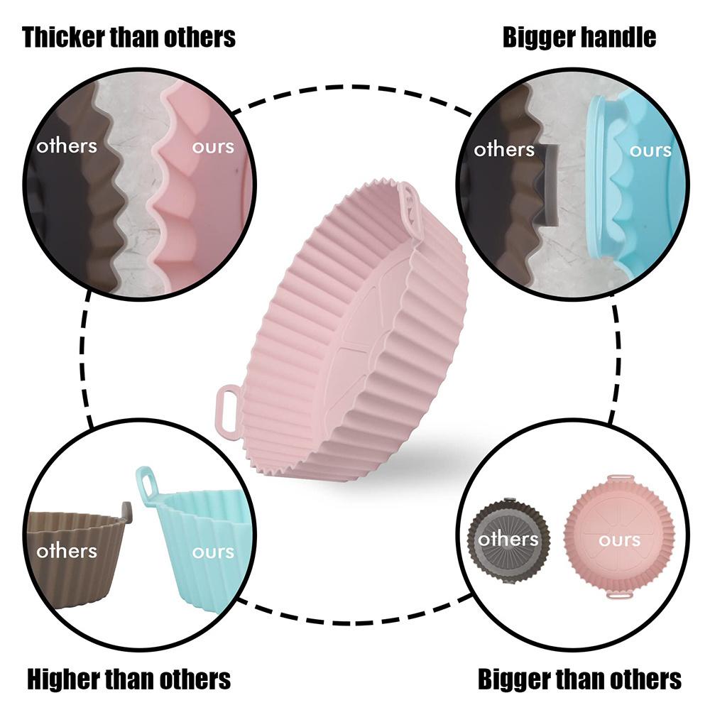 Круглые сменные фритюрницы для духовки, противень для выпечки, коврик для жареной курицы, силиконовый горшок для фритюрницы, сковорода для гриля, кухонные принадлежности