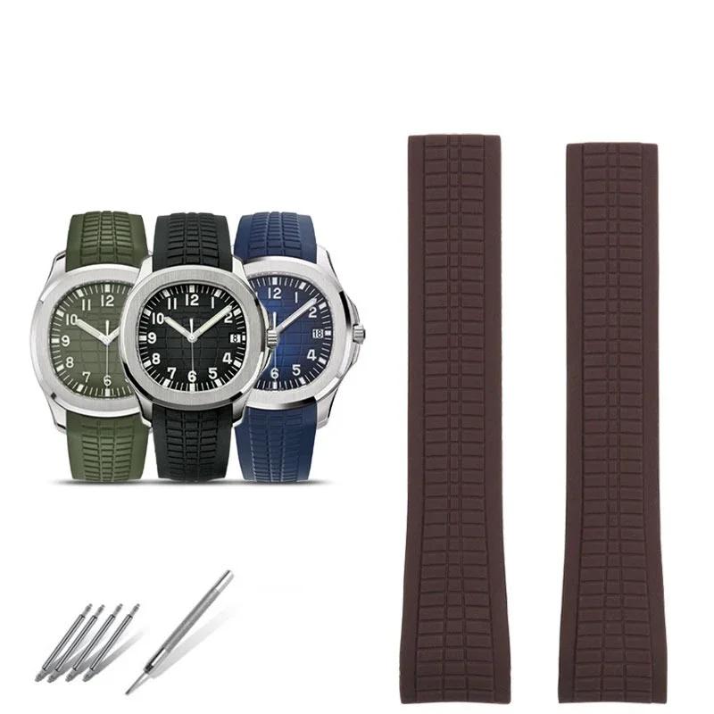 Силиконовый ремешок для часов PP Patek Philippe Grenade AQUANAUT Серии 5167A/5168G Аксессуары для ремешка 21 мм