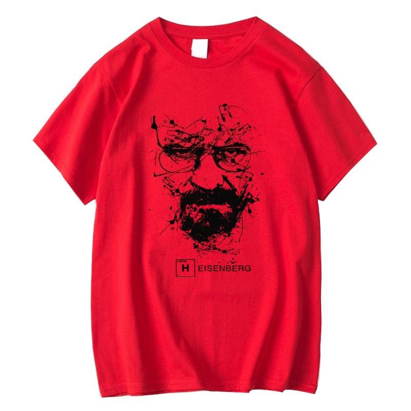 Unisexs HighQuality Pure Cotton Casual TShirt Trendy Short Sleeve Tops with Heisenberg Print from TV Series Breaking Bad