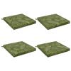 4 Piece Seat Cushions SOEST 4 Pcs. 100percent Polyester Leaf Design