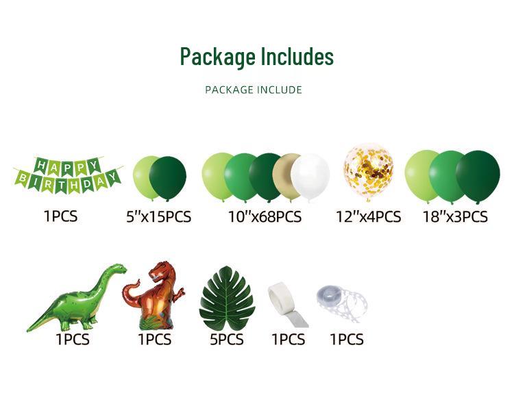 Украшение для сцены на день рождения динозавра для детей - Набор из воздушных шаров и для создания атмосферы вечеринки для мальчиков и девочек