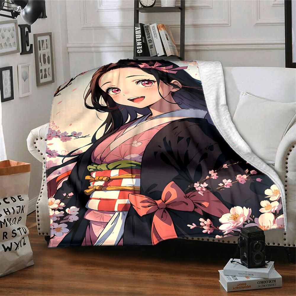 1pc Nezouko Blanket, Gift, for Men and Women, Soft Blanket, Good for Sofa Bed Couch Travel, Lightweight Flannel Blanket