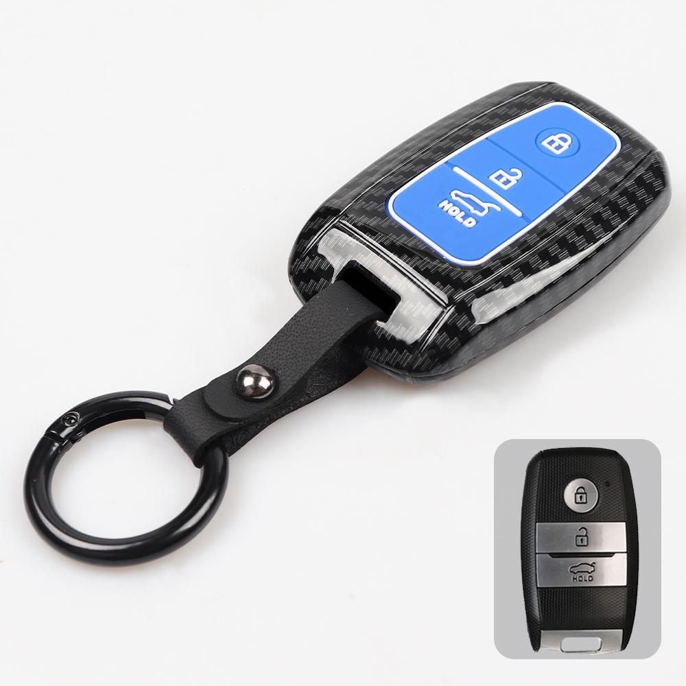 Для Kia Sedona Grand Carnival 2015 2016 2017 2018 Stonic Forte Niro Soul Sorento ABS карбоновый чехол для автомобильного ключа